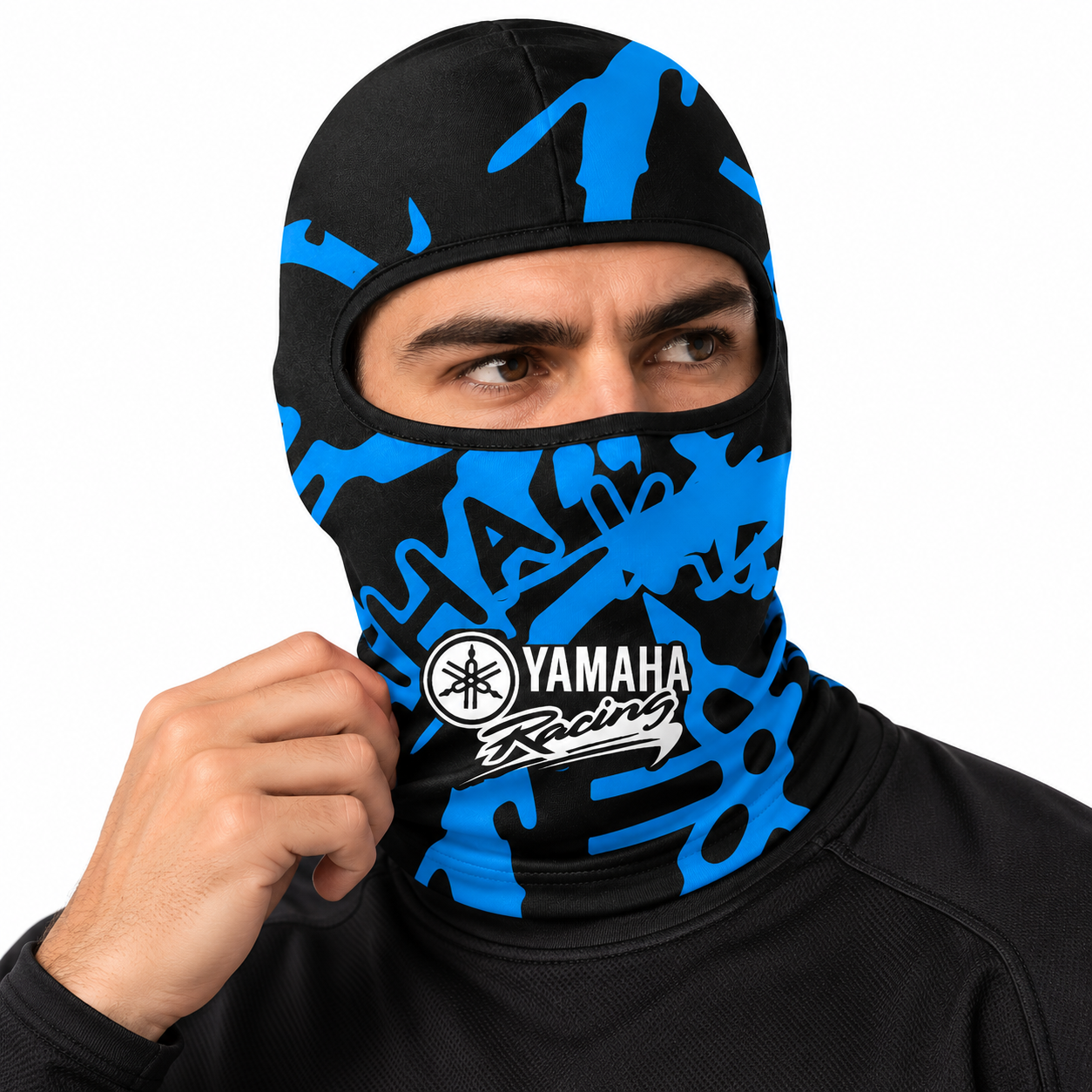 Cagoule Moto Thermique Balaclava Yamaha Bleu - قناع واقي وجه كامل حراري للدراجات النارية