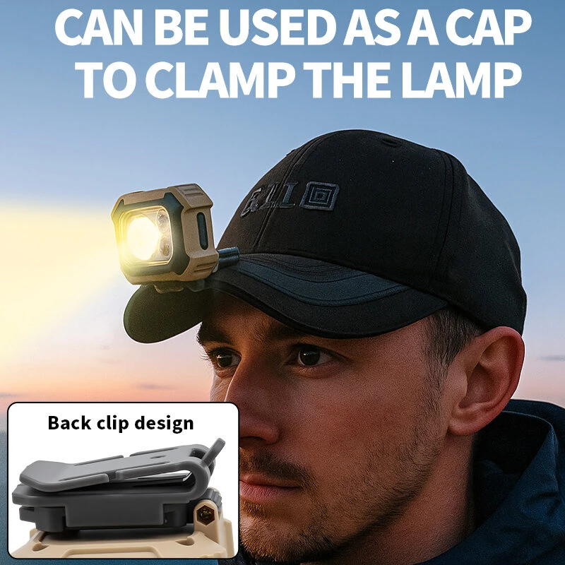 Lampe Frontale LED Multifonctionnelle avec Clip - مصباح رأس ليد متعدد الوظائف - Camping et Randonnée - صورة 11