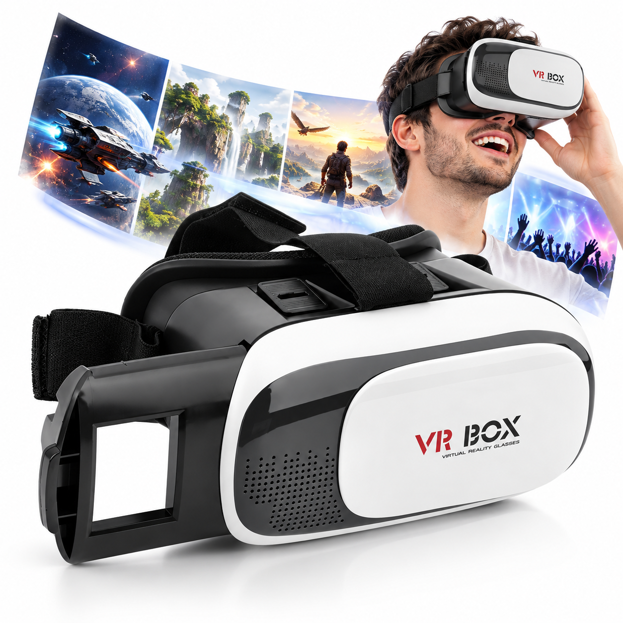 Lunettes de Réalité Virtuelle 3D VR BOX pour Smartphone - نظارات الواقع الافتراضي ثلاثية الأبعاد للهواتف