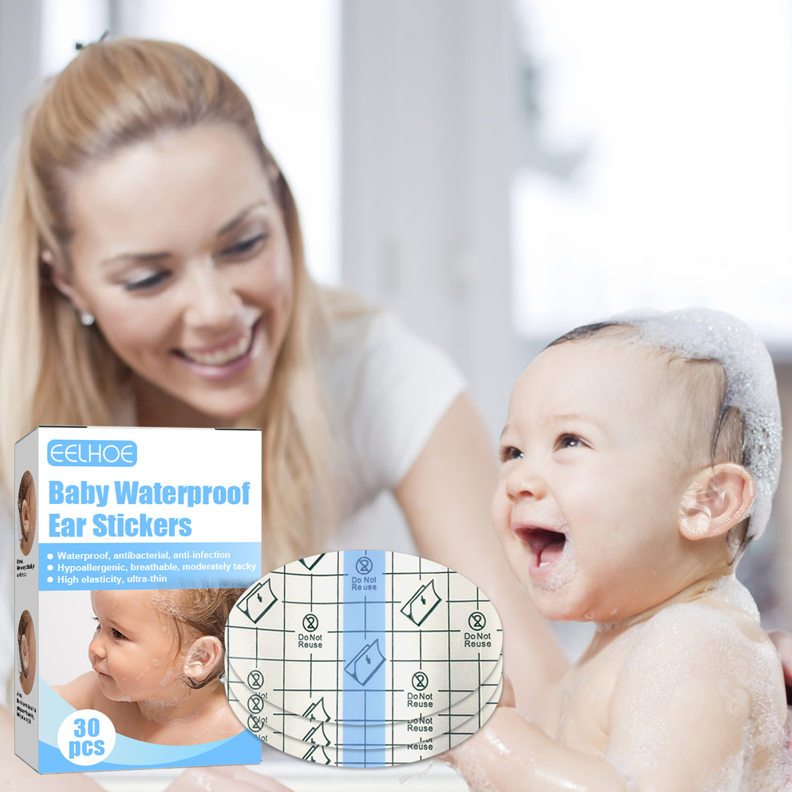 Autocollants Imperméables de Protection des Oreilles pour Bébé – Pièces ملصقات مقاومة للماء لحماية أذن الطفل أثناء الاستحمام والسباحة 30 - Divers - صورة 9