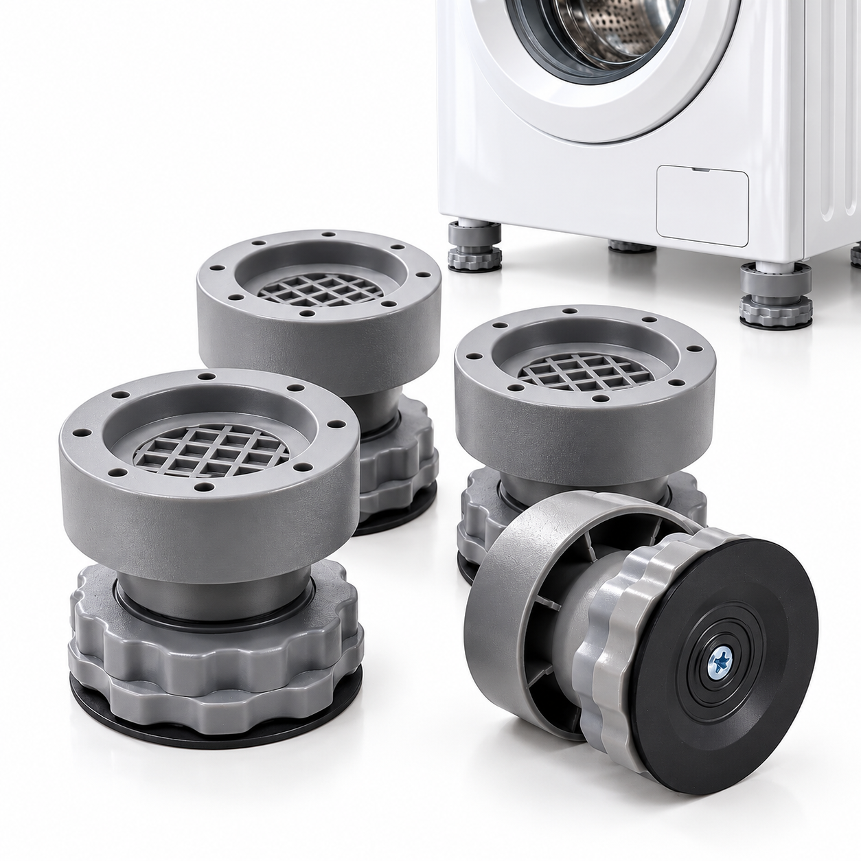 Pads anti-vibrations pour lave-linge (lot de 4) - وسائد مانعة للاهتزاز للغسالة (طقم من 4 قطع)