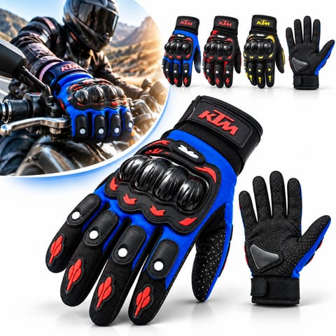 Gants de Moto KTM Protection Articulations et Grip Antidérapant - قفازات دراجات نارية مع حماية للمفاصل وتصميم مضاد للانزلاق