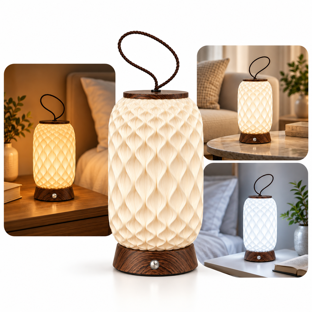 Lanterne LED Portable Sans Fil Style Lanterne Chinoise 1818-2 - مصباح طاولات وفانوس لاسلكي محمول أنيق