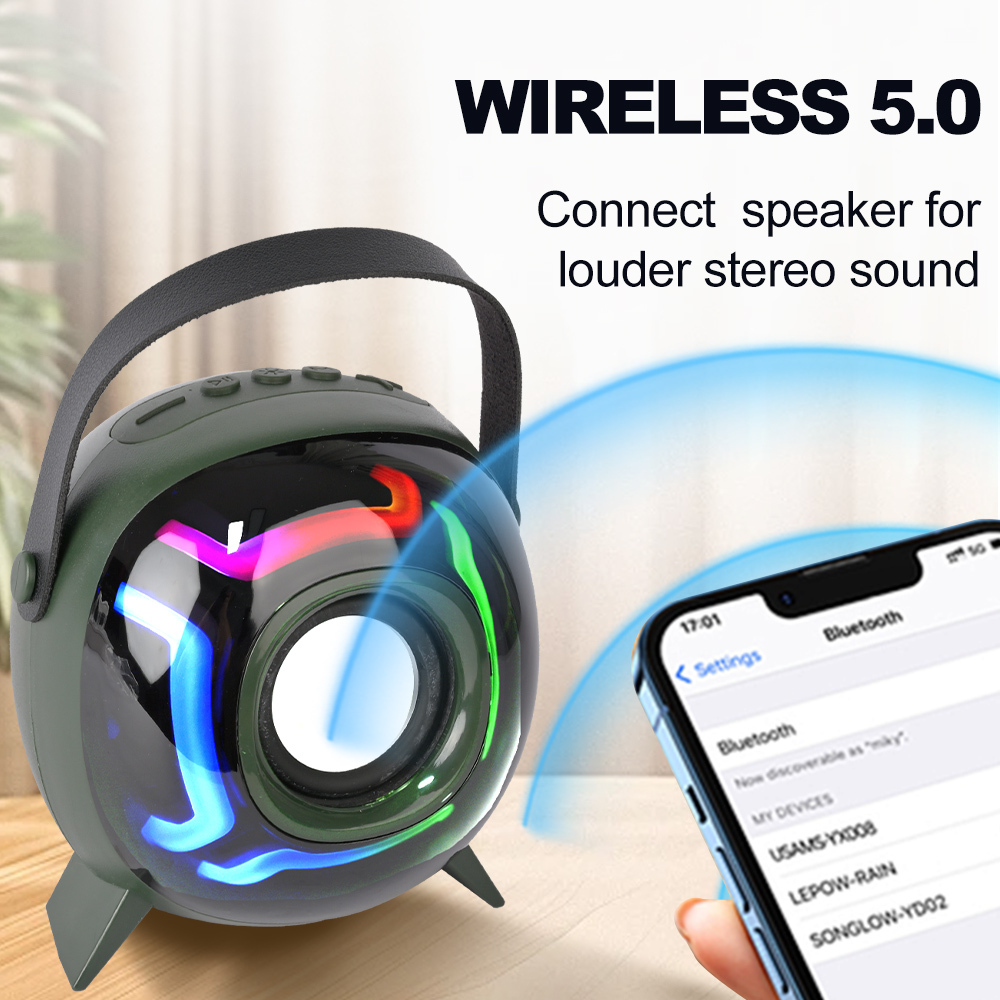 Haut-Parleur Bluetooth Portable avec Microphone Super Bass - مكبر صوت محمول مع ميكروفون لاسلكي وصوت نقي - Électronique - صورة 7