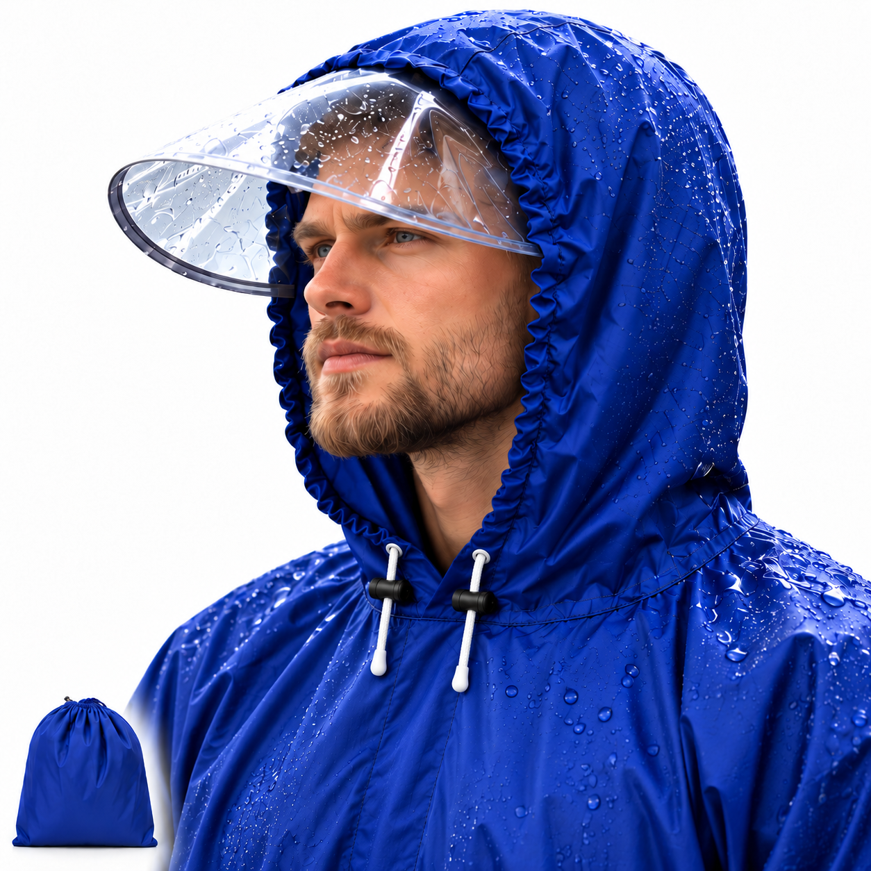 Tenue Imperméable Yamaha Racing avec Capuche Protection Complete  - معطف مطر طويل مقاوم للماء