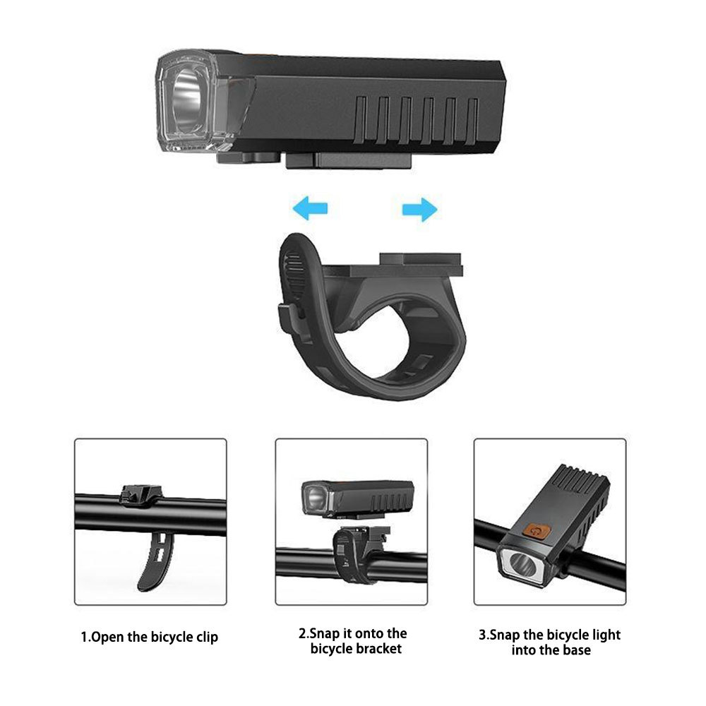 Kit d'Éclairage LED Avant et Arrière Rechargeable par USB pour Vélo HY035 - طقم إضاءة ليد ساطع للدراجات الأمامية والخلفية قابلة لإعادة الشحن - Accessoires Auto/Moto - صورة 7