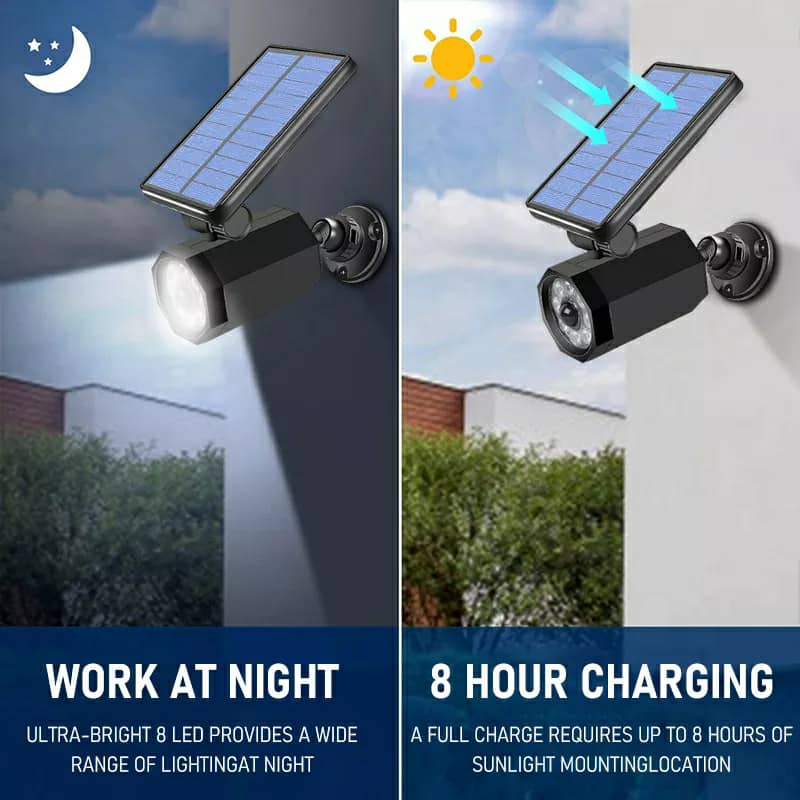 Projecteur mural à energie solaire en forme de camera Avec Détecteur De Mouvement et détecteur jour/nuit - Électronique - صورة 4