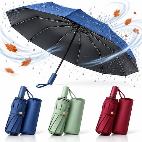Parapluie Automatique Coupe-Vent avec Protection UV - مظلة أوتوماتيكية مقاومة للرياح وأشعة الشمس