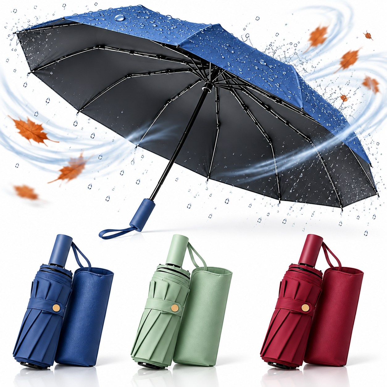Parapluie Automatique Coupe-Vent avec Protection UV - مظلة أوتوماتيكية مقاومة للرياح وأشعة الشمس