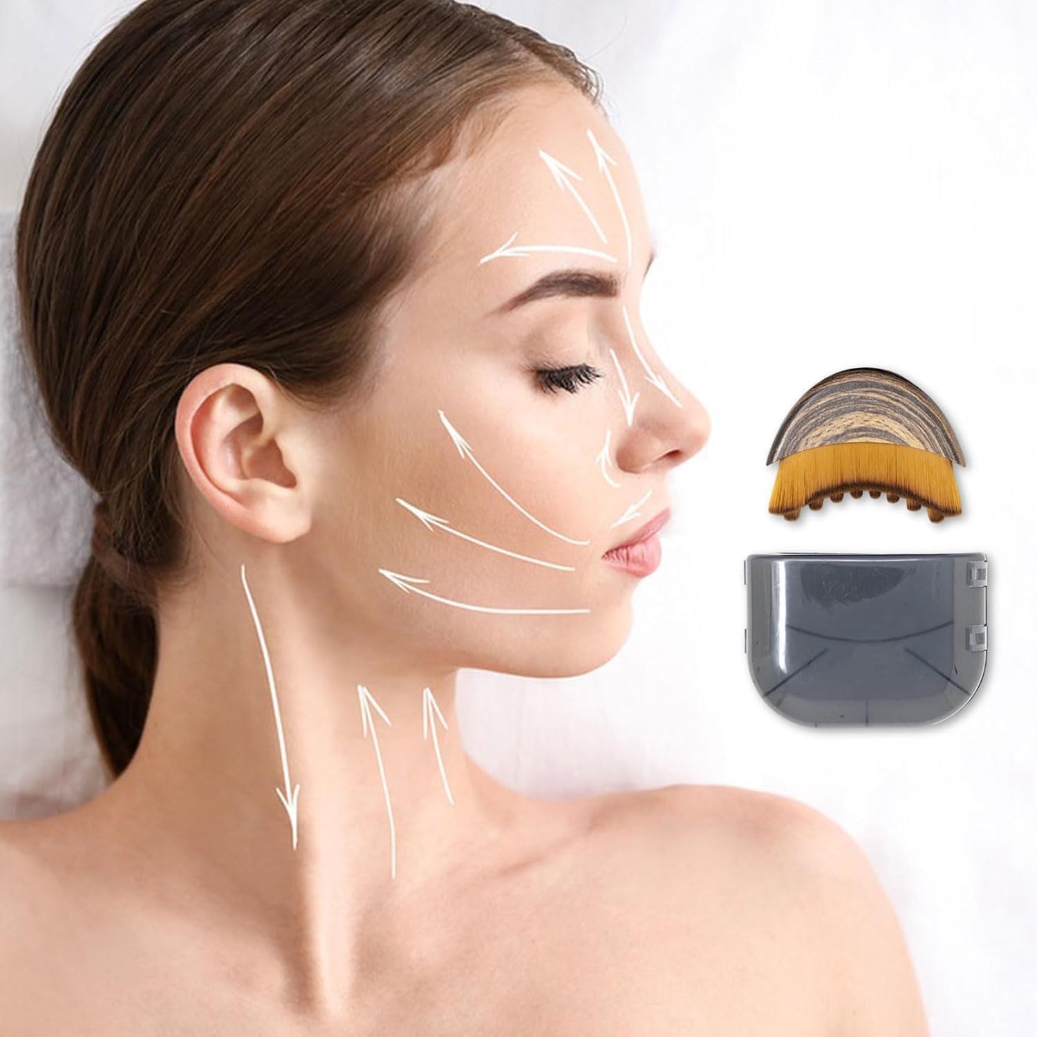 Brosse de Massage Lymphatique pour Visage et Mâchoire - فرشاة مساج للوجه وتحديد الفك - Soins et Beauté - صورة 14