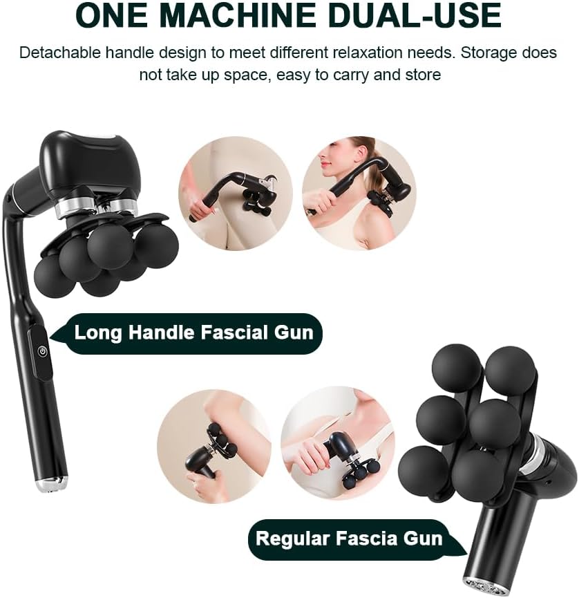 Pistolet de Massage Musculaire Électrique à 6 Têtes - جهاز مساج تدليك العضلات بـ 6 رؤوس