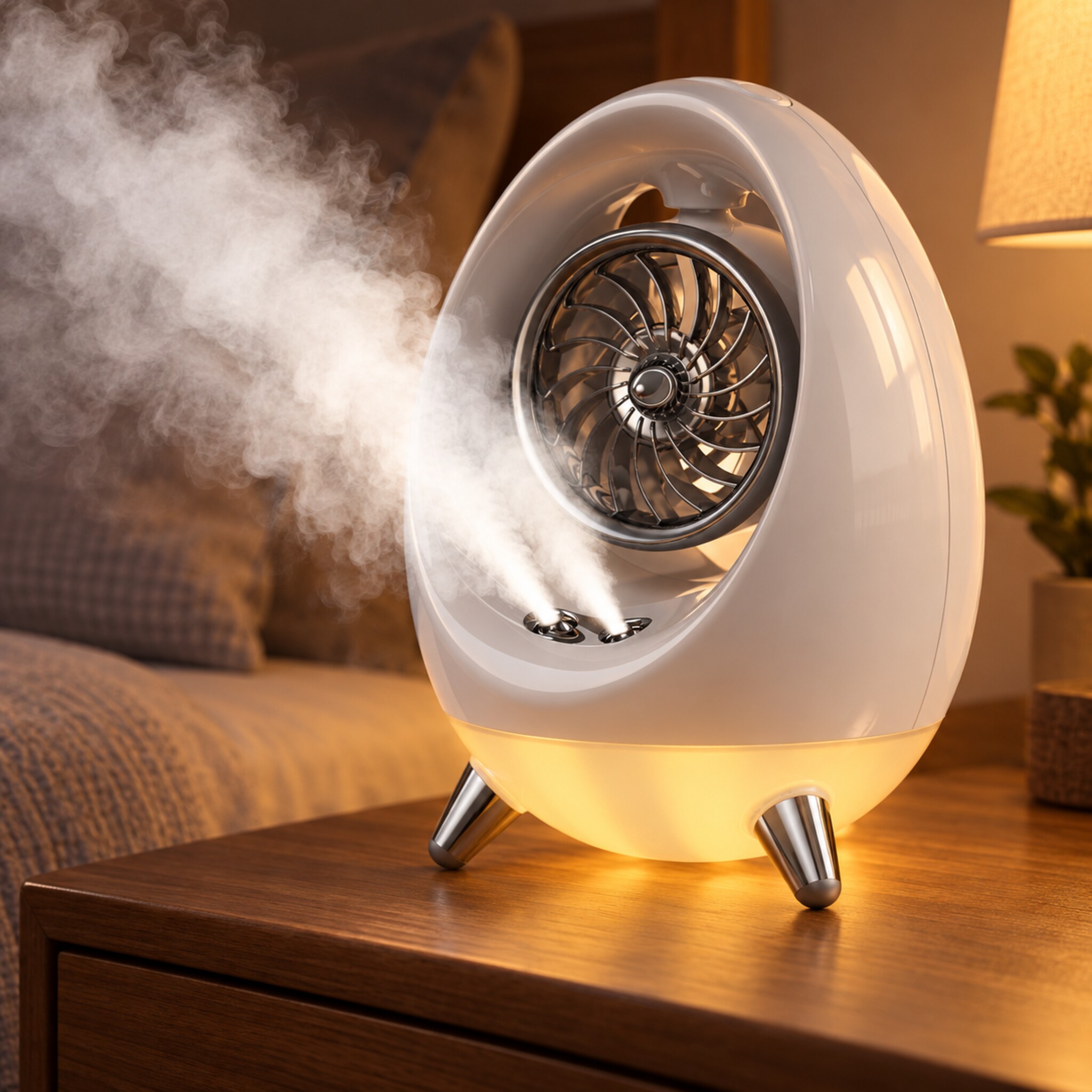 Chauffage Soufflant de Bureau 500W avec Humidificateur - مدفئة مكتبية 500 واط مع مروحة ورذاذ ترطيب