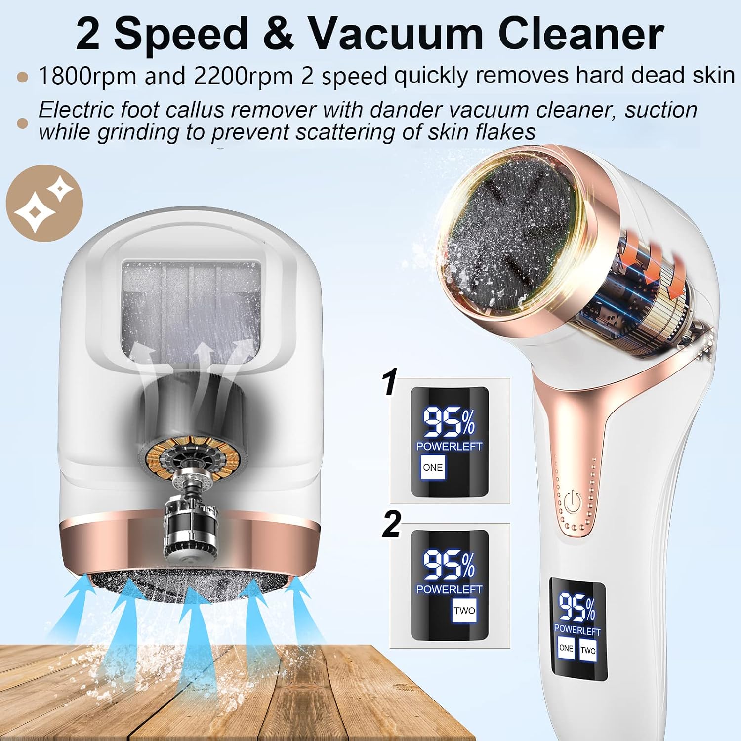 Râpe Anti-Callosités Électrique avec Aspirateur Intégré - أداة إزالة الجلد الميت وتنعيم القدمين مع شفاط مدمج - Soins et Beauté - صورة 12