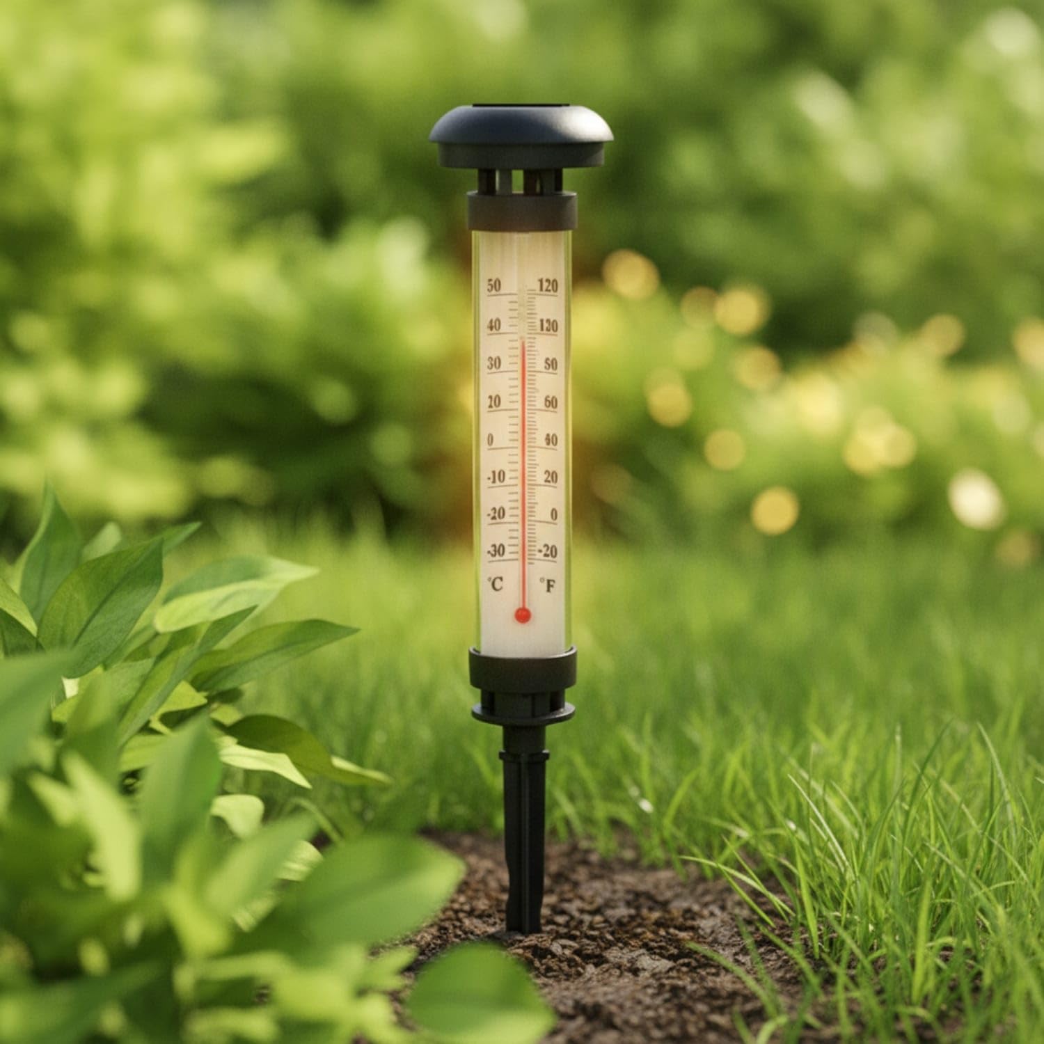 Lampe Solaire de Jardin avec Thermomètre Extérieur 2 Pièces - مصباح حديقة شمسي مع مقياس درجة الحرارة قطعتان - Décoration - صورة 7
