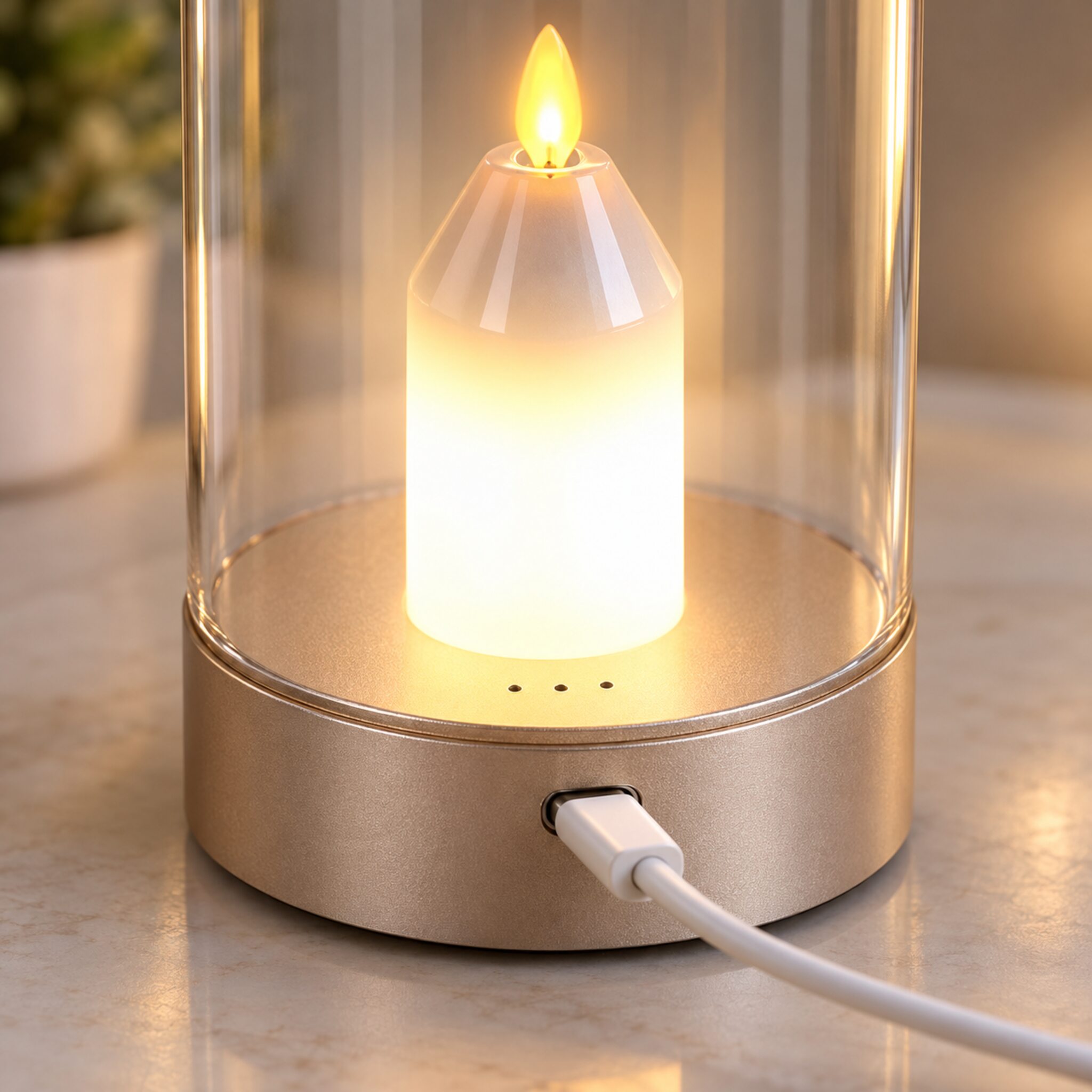 Bougie LED sans Flamme Rechargeable avec Détecteur de Gestes - شمعة بدون لهب قابلة للشحن بتحكم بإشارة اليد