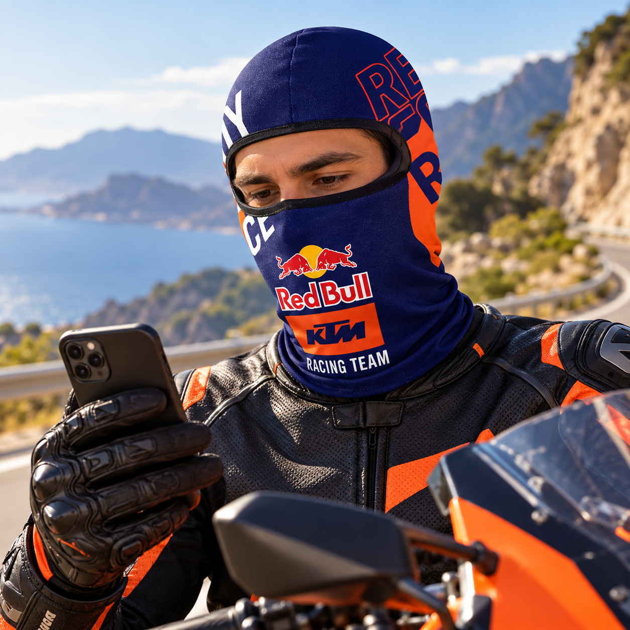 Cagoule Moto Thermique Balaclava Redbull - قناع واقي وجه كامل حراري للدراجات النارية
