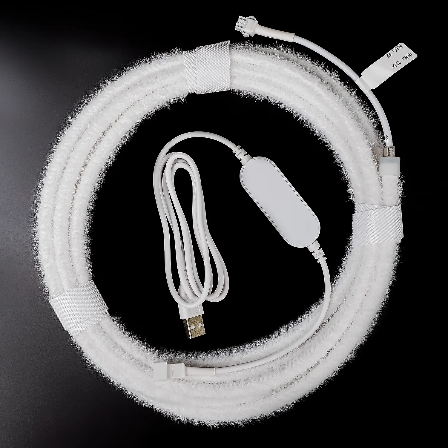 Bande LED RGBIC Intelligente Fluffy Light 360° USB App Control - شريط إضاءة ليد ذكي إضاءة محيطية 360 درجة