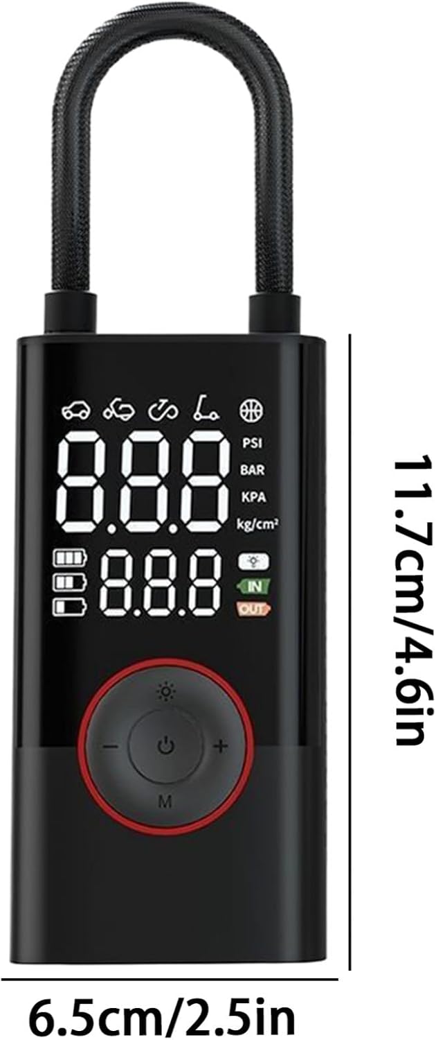 Compresseur à air et Gonfleur de Pneu Portable Sans Fil 150 PSI - مضخة هواء كهربائية لاسلكية للسيارات والدراجات - Accessoires Auto/Moto - صورة 14