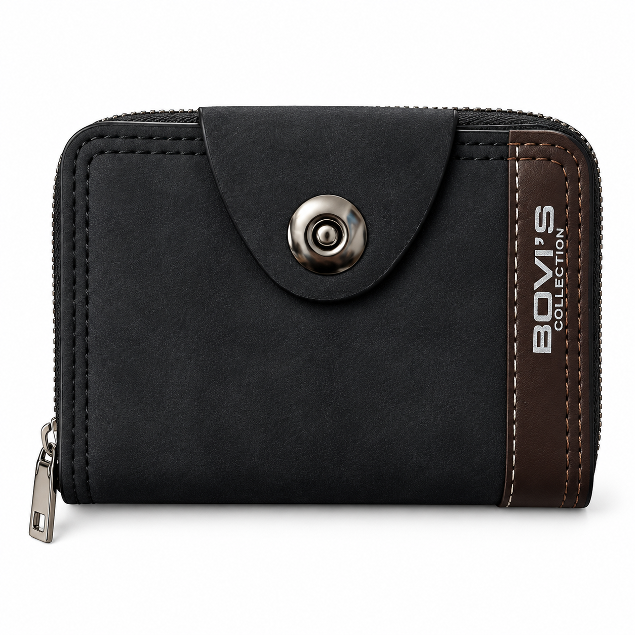 Portefeuille Porte-Cartes Sécurisé Zippé en Simili Cuir Bovi - محفظة وحاملة بطاقات جلدية متعددة الجيوب بسحاب - Accessoires - صورة 8