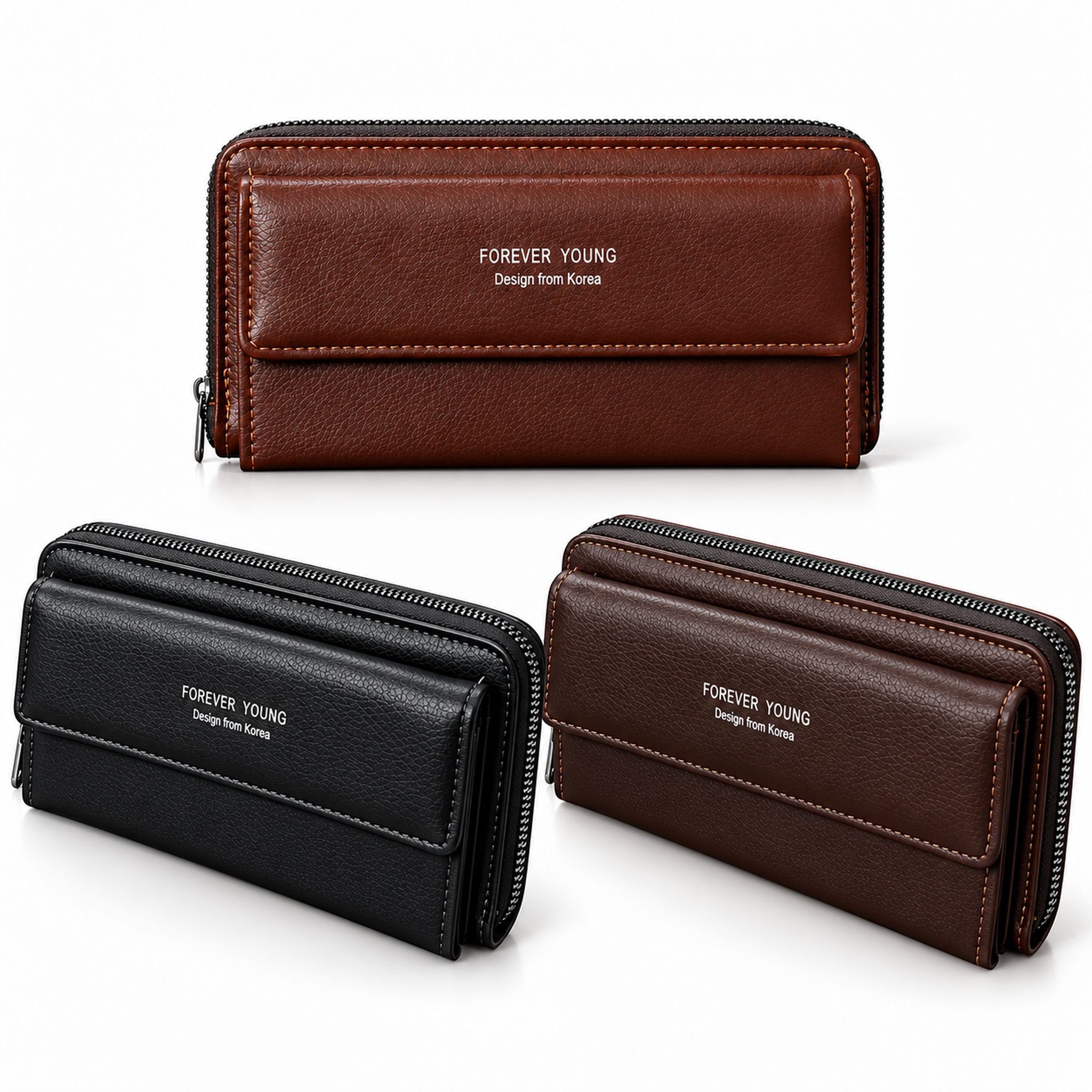 Portefeuille Multifonction en Cuir PU pour Homme et Femme - محفظة جلدية متعددة الجيوب للرجال والنساء