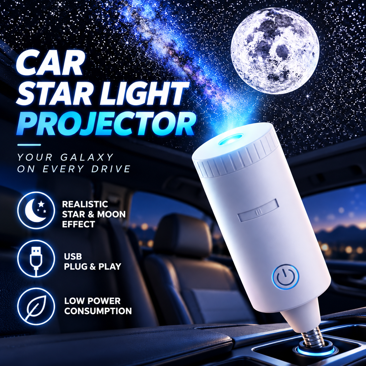 Projecteur de Ciel Étoilé et Galaxy USB - جهاز إسقاط النجوم والمجرة الفلكي