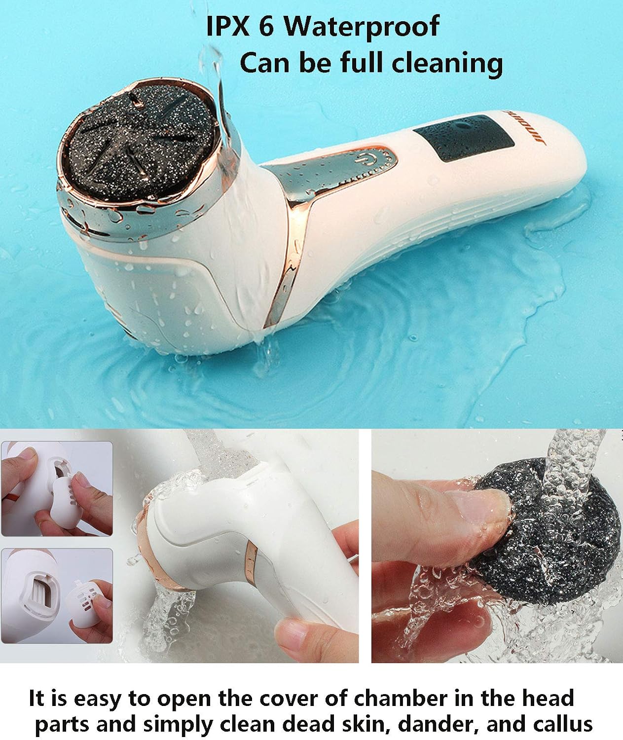 Râpe Anti-Callosités Électrique avec Aspirateur Intégré - أداة إزالة الجلد الميت وتنعيم القدمين مع شفاط مدمج - Soins et Beauté - صورة 7