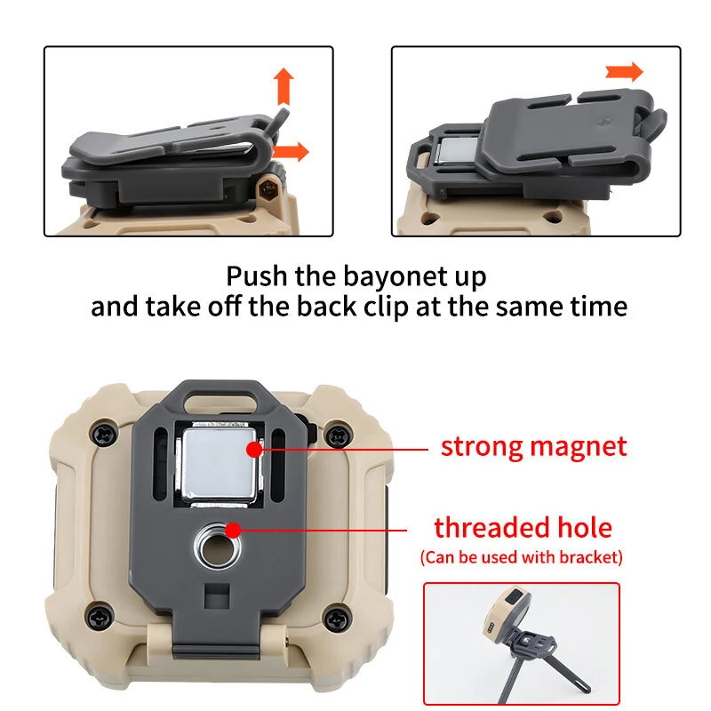 Lampe Frontale LED Multifonctionnelle avec Clip - مصباح رأس ليد متعدد الوظائف