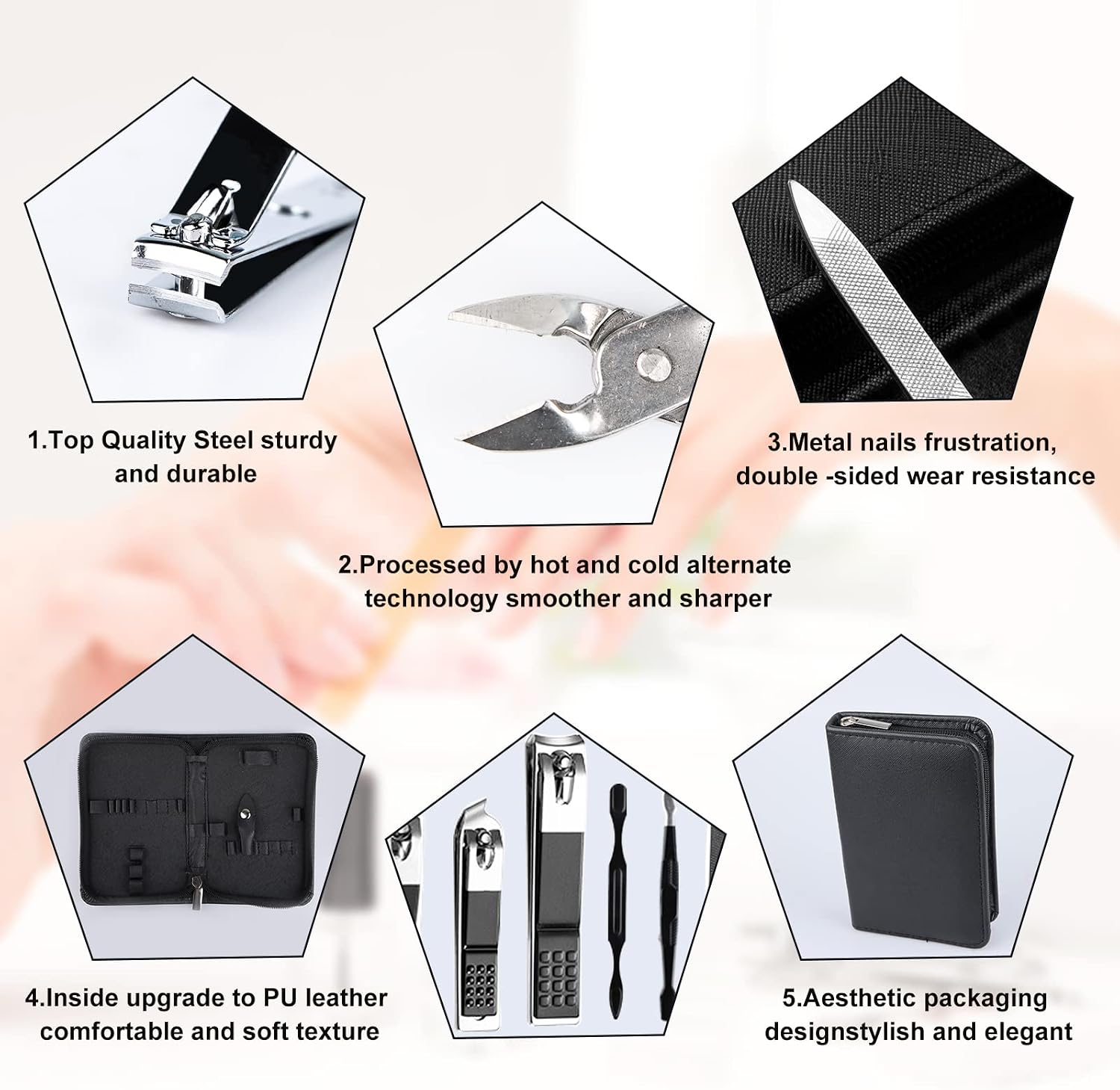 Set de Manucure et Pédicure Professionnel 22 Pièces - طقم احترافي للعناية بالأظافر 22 قطعة