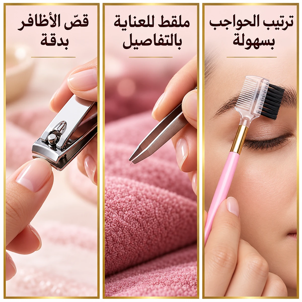 Kit de Manucure, Pédicure et Maquillage 18 Pièces avec Pochette et Miroir - طقم العناية بالأظافر والمكياج 18 قطعة مع حقيبة ومرآة - Soins et Beauté - صورة 9
