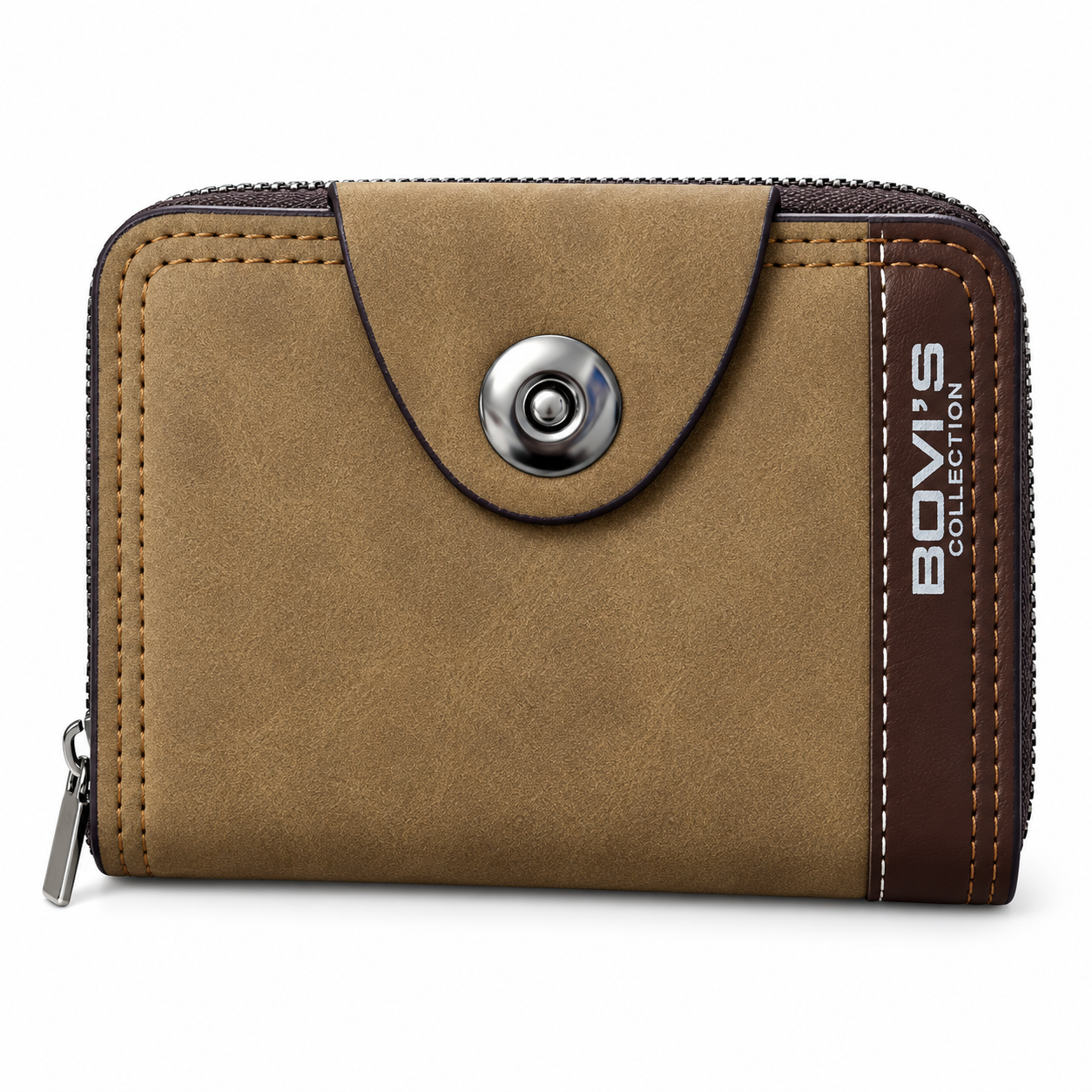 Portefeuille Porte-Cartes Sécurisé Zippé en Simili Cuir Bovi - محفظة وحاملة بطاقات جلدية متعددة الجيوب بسحاب - Accessoires - صورة 7