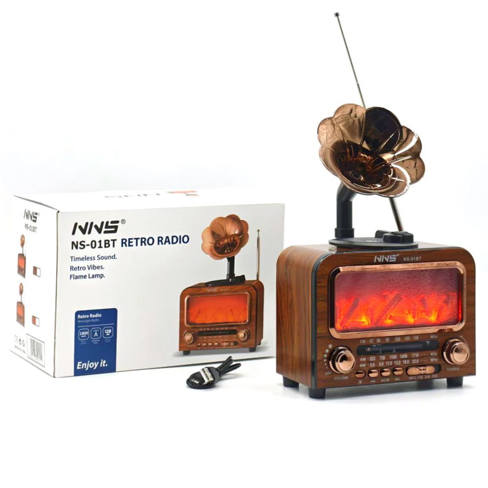 Haut-Parleur Bluetooth Vintage avec Radio NNS NS-01BT - مكبر صوت ومذياع كلاسيكي بلوتوث - Électronique - صورة 7
