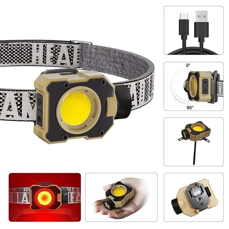 Lampe Frontale LED Multifonctionnelle avec Clip - مصباح رأس ليد متعدد الوظائف - Camping et Randonnée - صورة 10