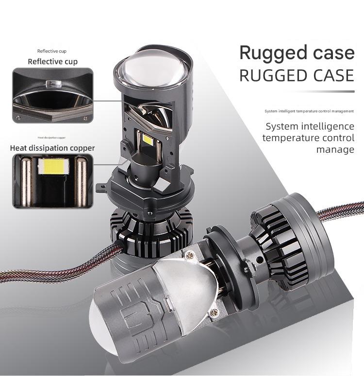Mini Loupe Laser T90 H4 140W et Phares LED 6000K - كشافات ليد للسيارات بقوة 140 واط وإضاءة بيضاء 6000 كلفن - Accessoires Auto/Moto - صورة 8