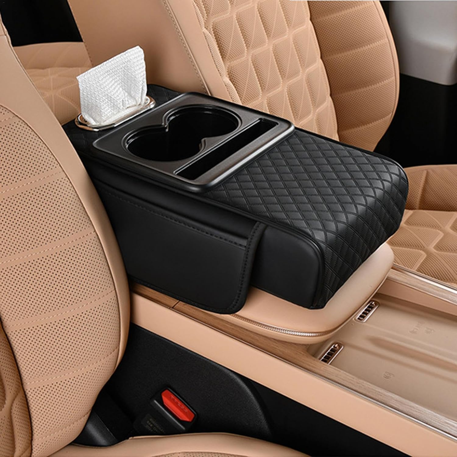 Organisateur pour Accoudoir de Voiture Multifonction - صندوق تخزين مسند ذراع السيارة متعدد الوظائف مع وسادة مريحة - Accessoires Auto/Moto - صورة 10