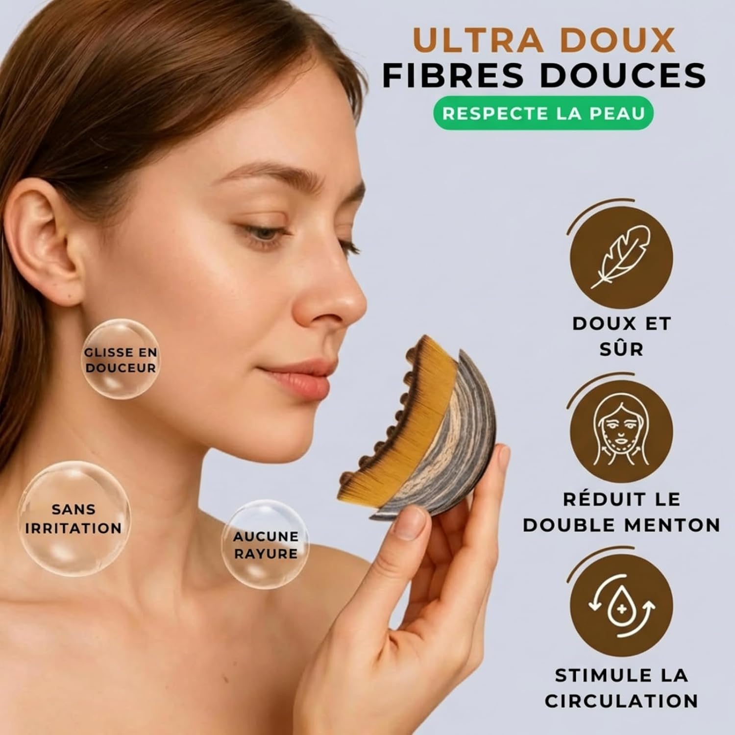 Brosse de Massage Lymphatique pour Visage et Mâchoire - فرشاة مساج للوجه وتحديد الفك - Soins et Beauté - صورة 10