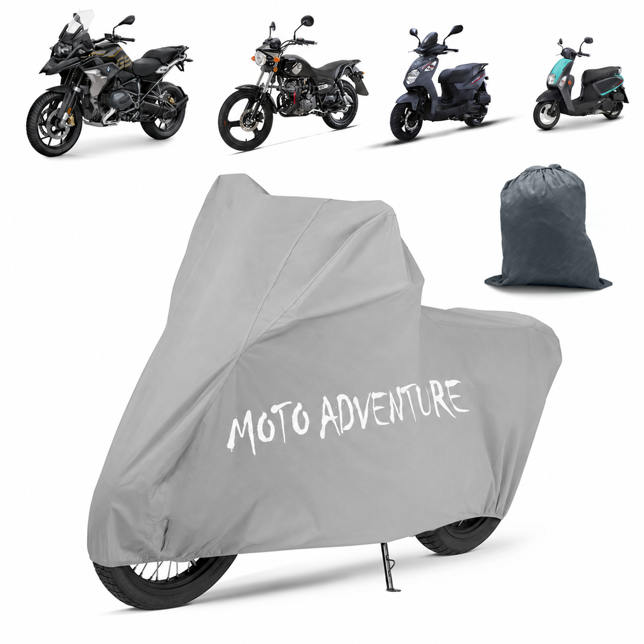 Housse de Moto Ultra Légère Taille Extensible Standard V3 - غطاء دراجة نارية احترافي قابل للتمدد