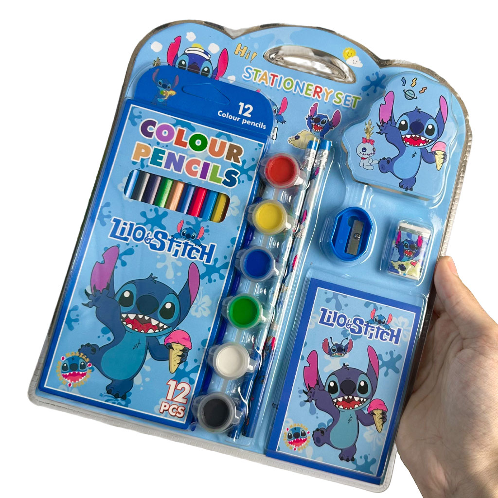 Kit de Coloriage pour Enfants Lilo et Stitch - طقم أدوات مدرسية ورسم للأطفال