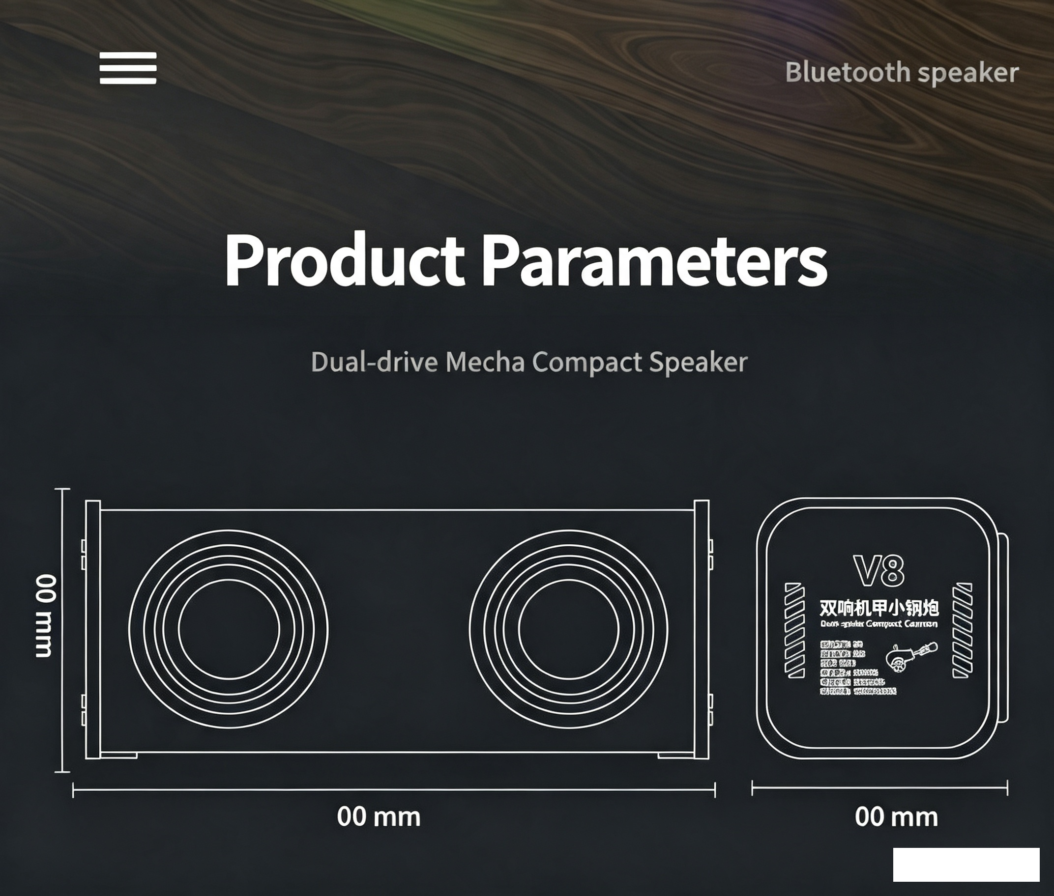 Haut-Parleur Bluetooth 5.3 Lumineux avec Boîtier Transparent - مكبر صوت بلوتوث لاسلكي شفاف مع إضاءة ملونة وسماعات مضاعفة