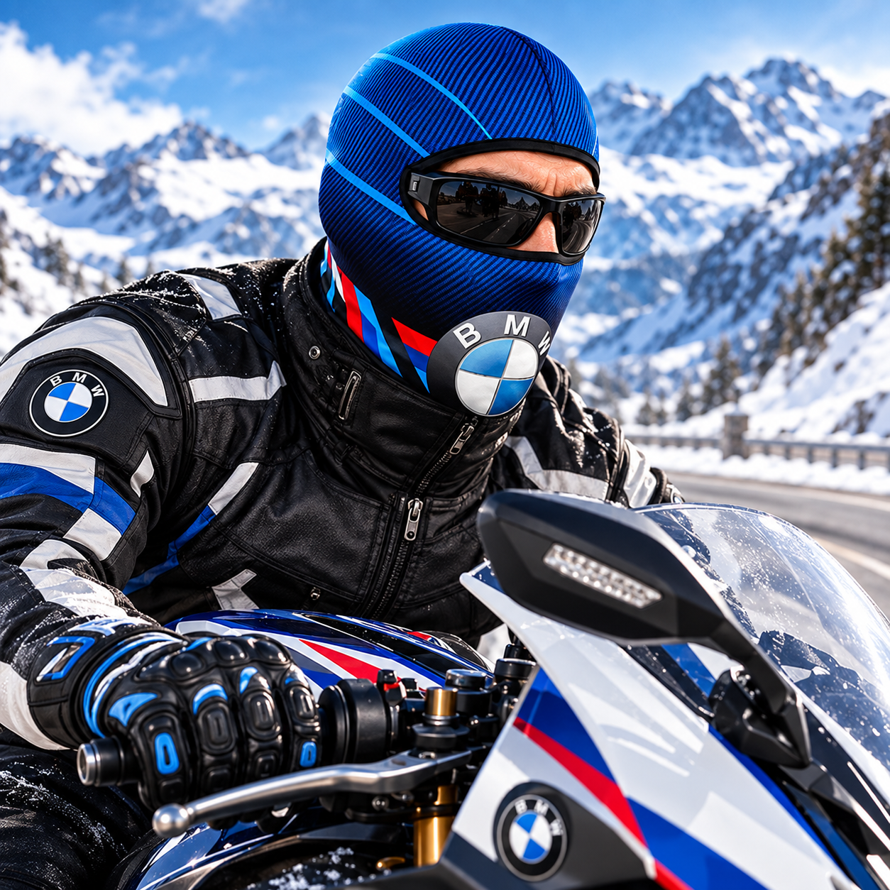 Cagoule Moto Thermique Balaclava BMW - قناع واقي وجه كامل حراري للدراجات النارية