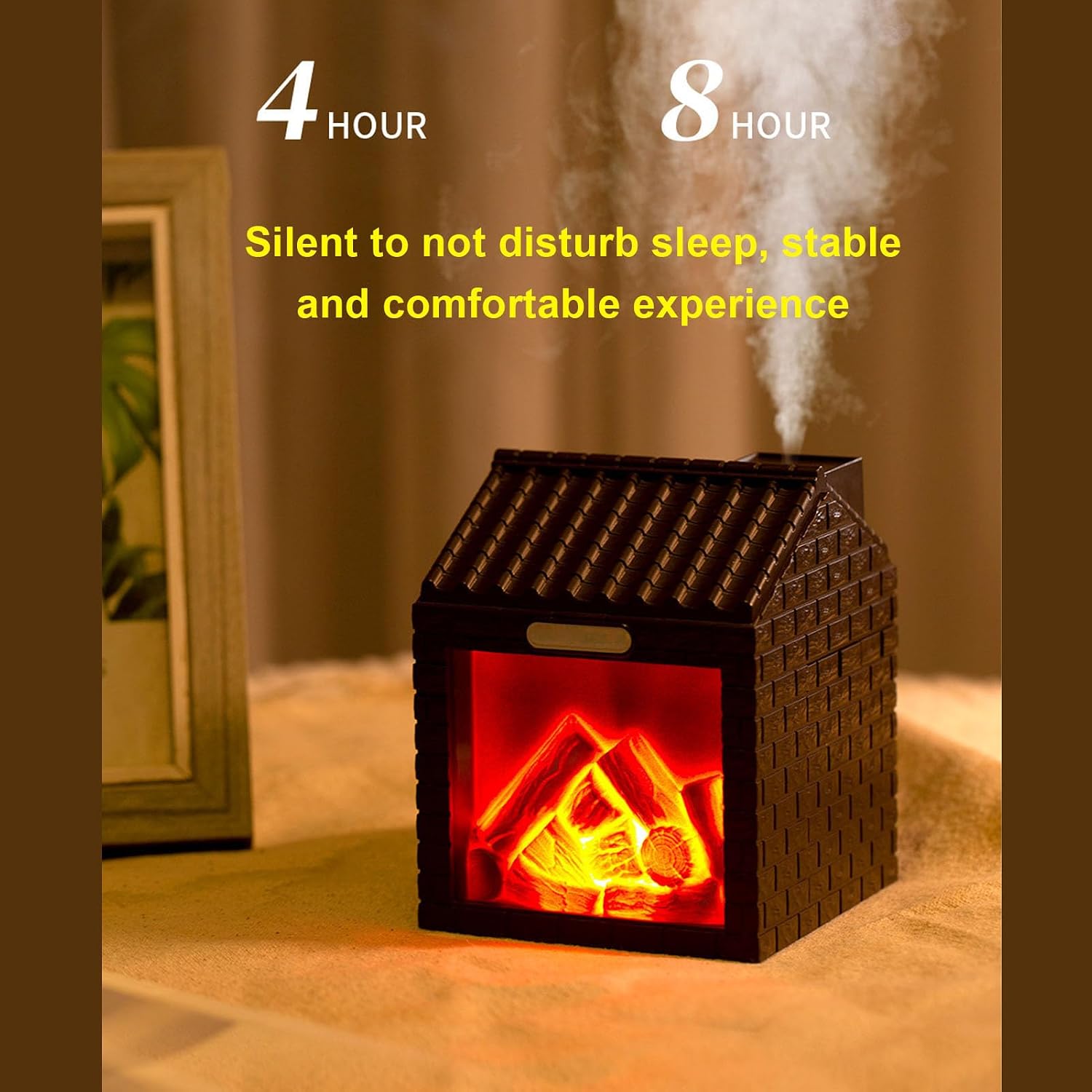 Mini Humidificateur d'Air Effet Flamme de Cheminée - مرطب ومطري جو مكتبي صغير بتأثير لهب النار - Décoration - صورة 7