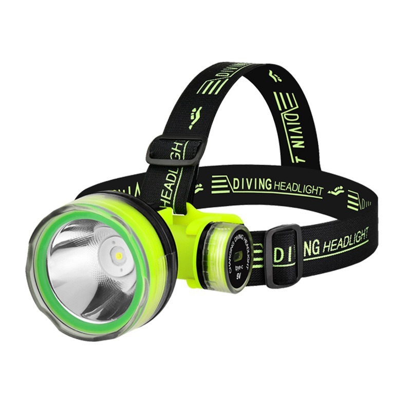 Lampe Frontale de Plongée LED Étanche 15m Distance 350m GM - مصباح رأس مقاوم للماء للغوص حتى عمق 15 متر - صورة 11