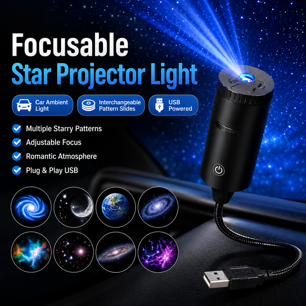 Projecteur de Ciel Étoilé et Galaxy USB - جهاز إسقاط النجوم والمجرة الفلكي - Électronique - صورة 7