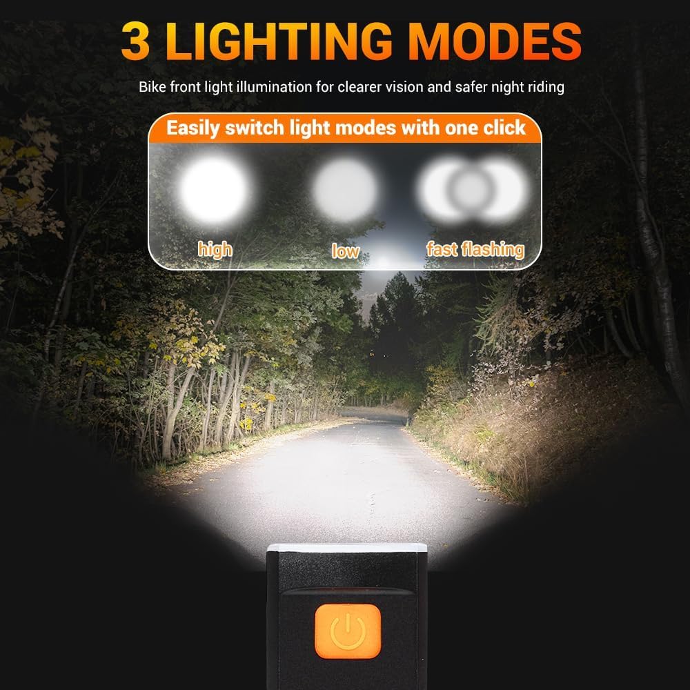 Kit d'Éclairage LED Avant et Arrière Rechargeable par USB pour Vélo HY035 - طقم إضاءة ليد ساطع للدراجات الأمامية والخلفية قابلة لإعادة الشحن - Accessoires Auto/Moto - صورة 8
