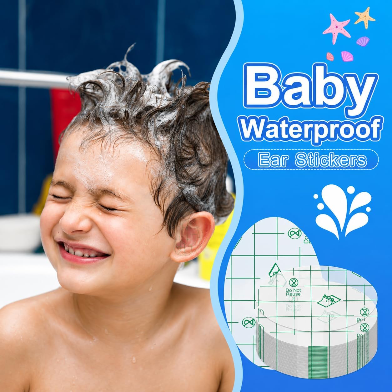 Autocollants Imperméables de Protection des Oreilles pour Bébé – Pièces ملصقات مقاومة للماء لحماية أذن الطفل أثناء الاستحمام والسباحة 30 - Divers - صورة 11