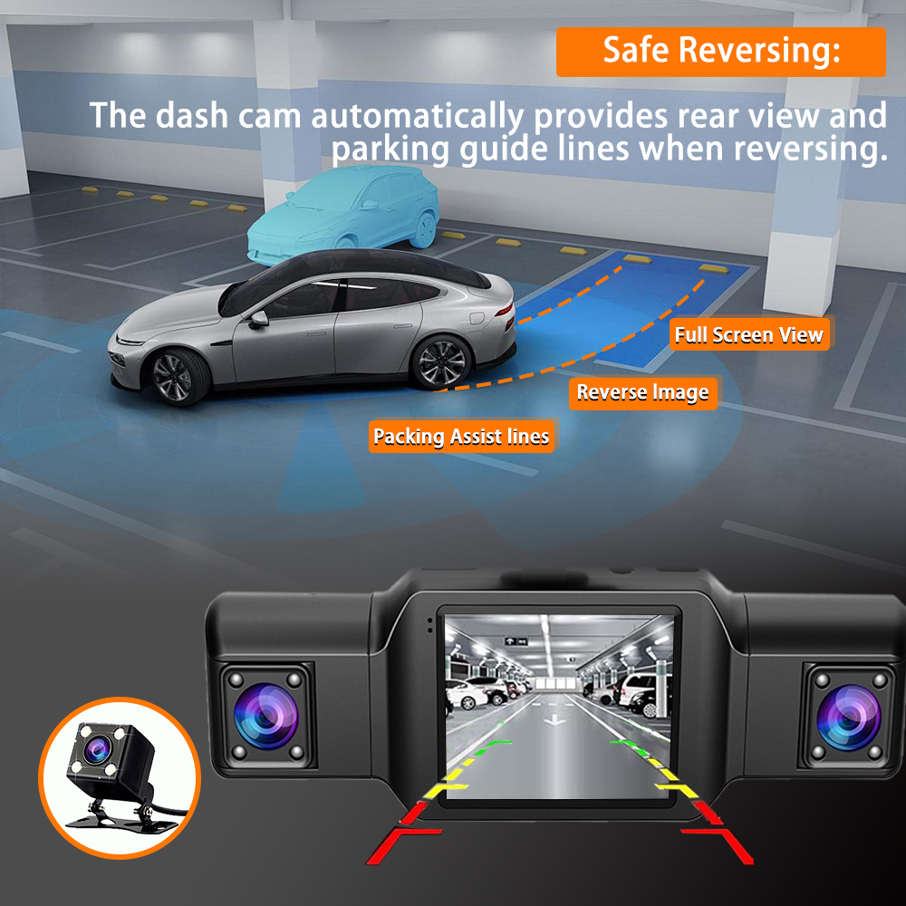 Caméra Dashcam 4 Canaux Enregistreur de Conduite Multi-Angles WiFi - كاميرا قيادة 4 قنوات مع واي فاي وتغطية شاملة للسيارة - Accessoires Auto/Moto - صورة 11