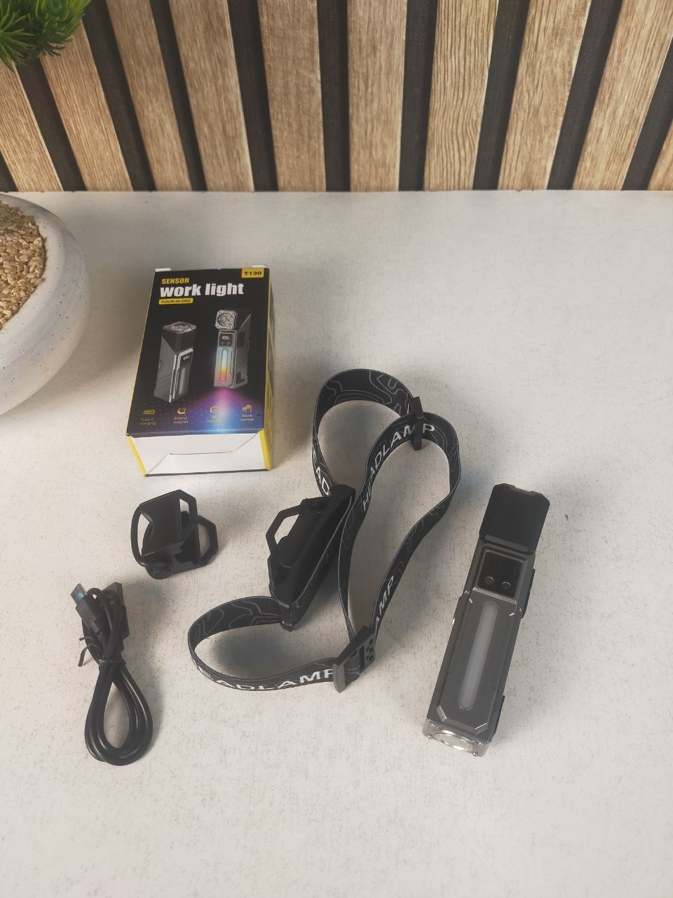 Lampe de Travail LED Multifonction T130 Éclairage Latéral RGB et Écran LCD - مصباح العمل الذكي متعدد الوظائف بمغناطيس - Camping et Randonnée - صورة 14