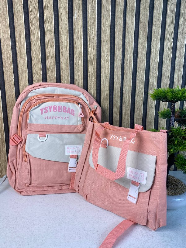 Sac à Dos Multifonctionnel Kawaii Grand Volume Imperméable et Résistant 5Pcs Rose SACKDS10RS - حقيبة ظهر بعدة قطع بتصميم كاوايي - Sac à dos et Mode - صورة حقيقية 6