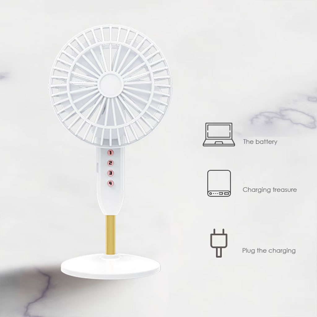 Mini Ventilateur de Bureau Portable USB - Ultra-Silencieux avec Batterie 1200mAh - مروحة المكتب اللاسلكية والمحمولة فائقة الهدوء بـ 3 سرعات - Produits de saison - صورة 9