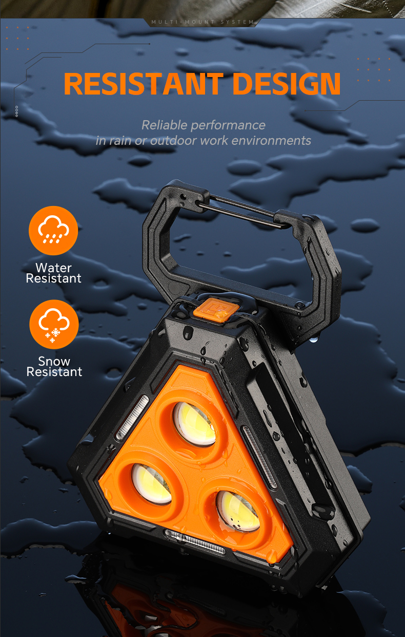 Lampe de Travail Portable pour Multi-usages Base Magnétique Rechargeable USB - مصباح محمول متعدد الوظائف بقاعدة مغناطيسية - Accessoires Auto/Moto - صورة 8