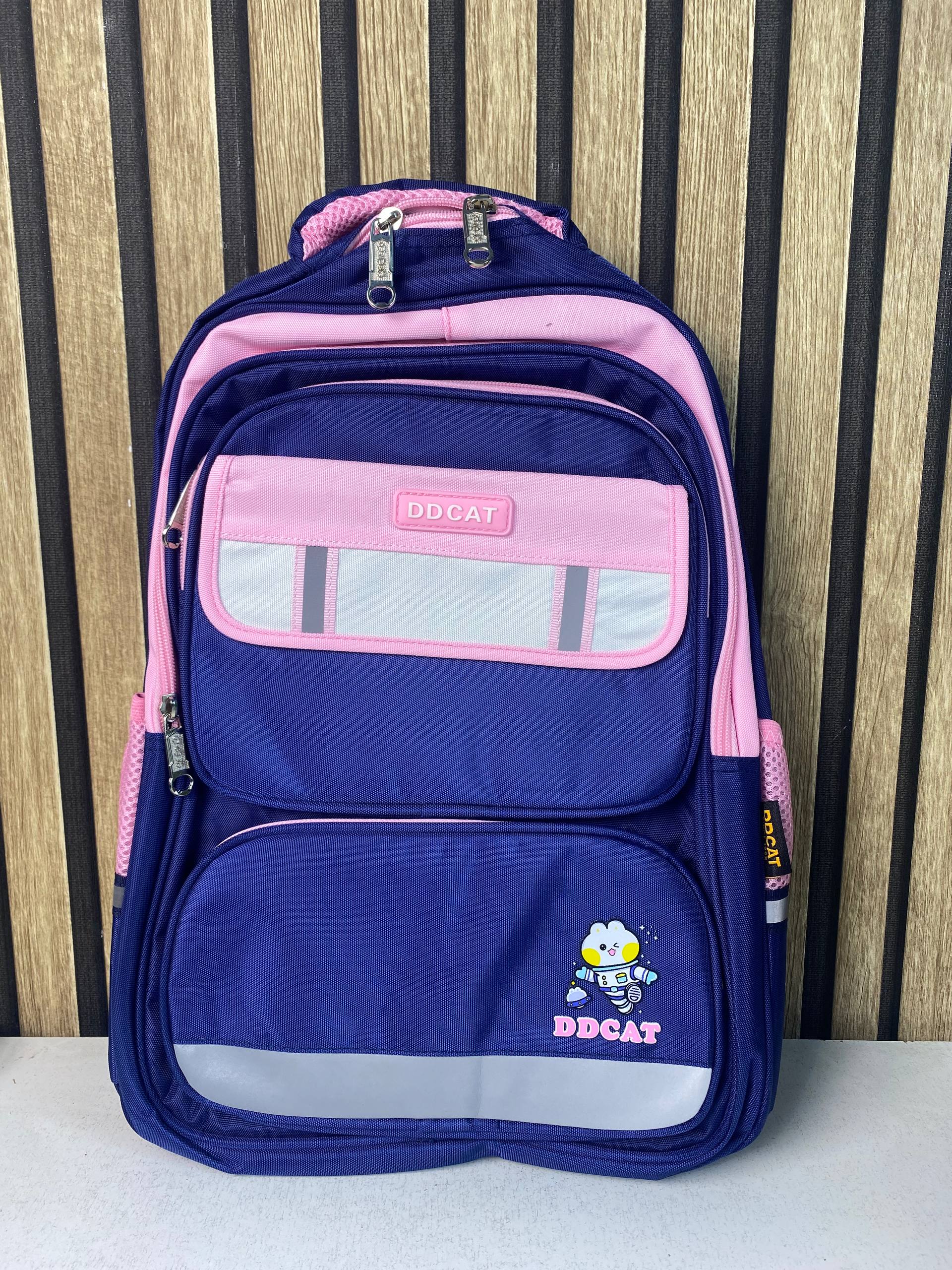 Sac à Dos Scolaire Style Kawaii Grand Volume Tissu Imperméable Rose et Bleu SACKDS07RSB - حقيبة مدرسية بتصميم كاوايي - Sac à dos et Mode - صورة 2